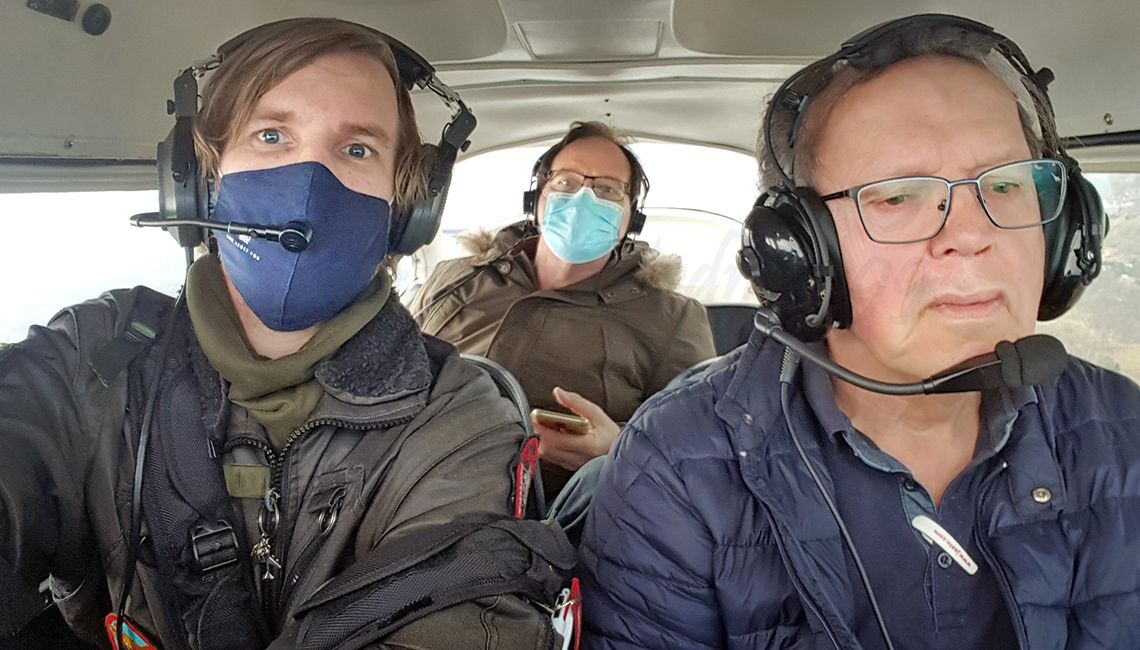 Flying with Bob Fischer in Cessna 172 of Vliegclub Twente