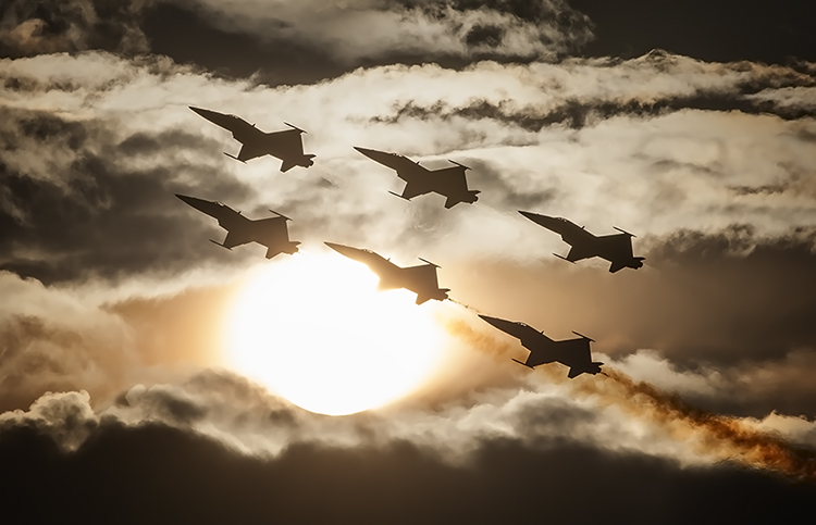 ﻿Patrouille Suisse at the 9th International Sanicole Airshow Sunset Show